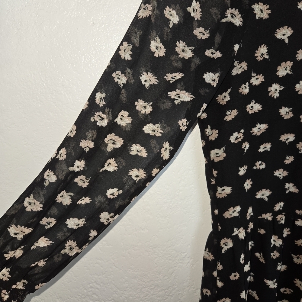 Madewell Mistlight Mockneck Dress in Seattle Floral Size XS - Picture 9 of 15